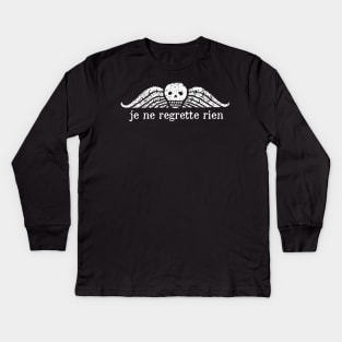 no regrets/je ne regrette rien Kids Long Sleeve T-Shirt